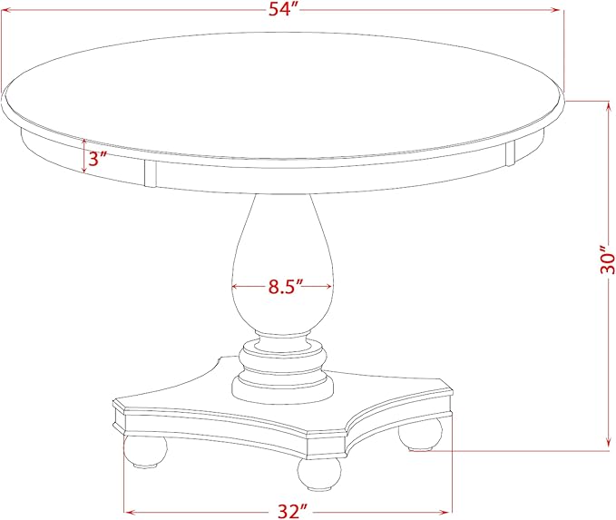 F52-11-TP - Dining Room Table with Acacia Wood Round Tabletop, Sand Blasted Black Finish