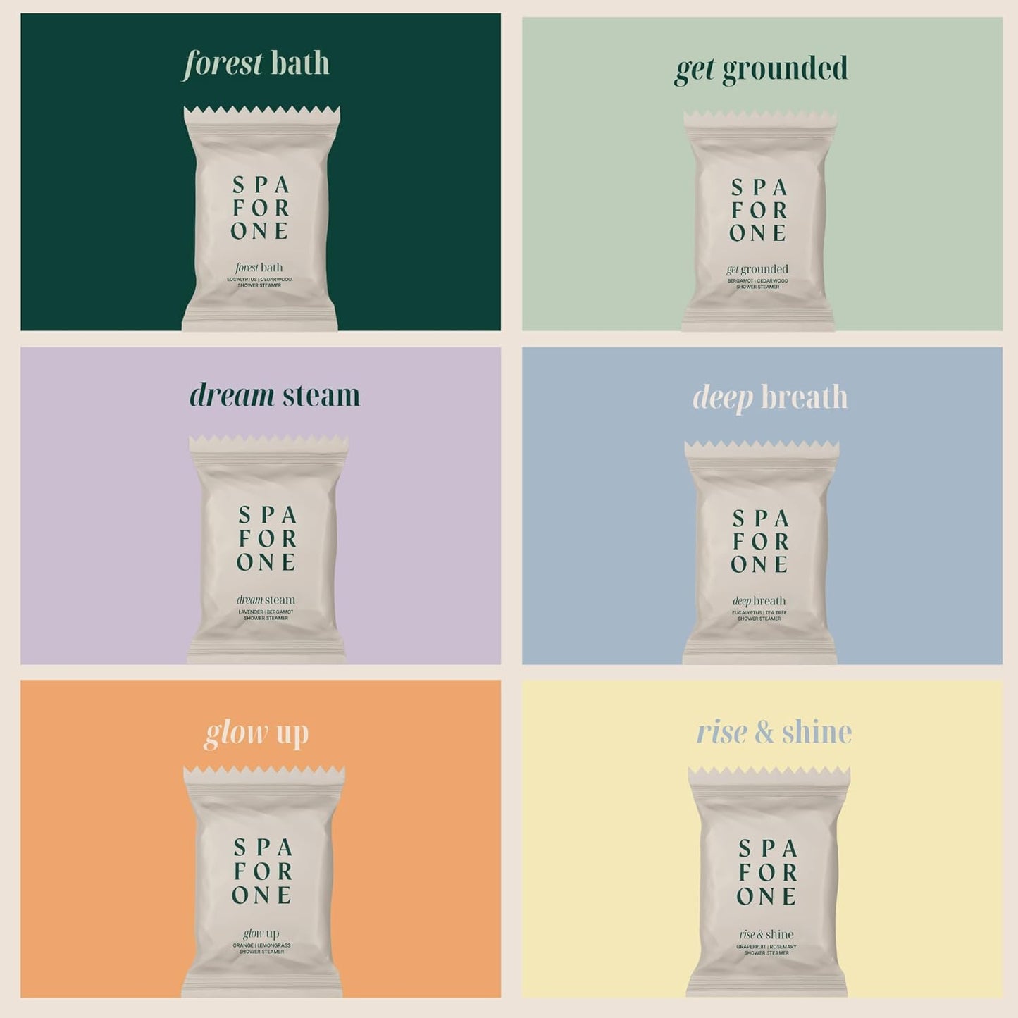 Aromatherapy Shower Steamers Made in USA with Natural Essential Oils - Relaxation and Luxury Self Care Birthday Gifts for Women and Men - Variety 6 Pack