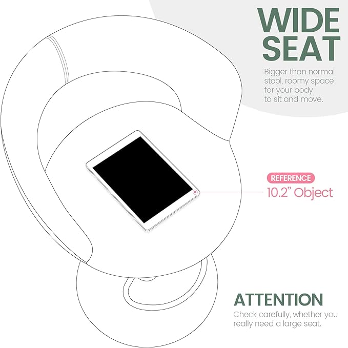 Brage Living Wide Bar Stool, Modern PU Leather Swivel Adjustable Barstool with Hollow Back and Arms, Upholstered Airlift Counter Height Bar Chair for Kitchen Dining (Pearl White, Gold Base)