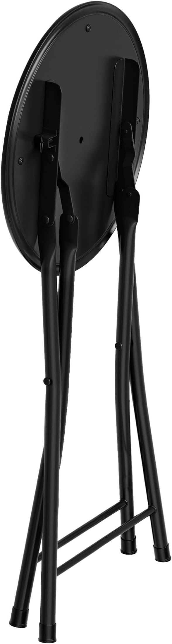 Folding Stool - Backless 18-Inch Stool with 225lb Capacity for Kitchen or Rec Room - Portable Indoor Counter Bar Stools by Lavish Home (Black)