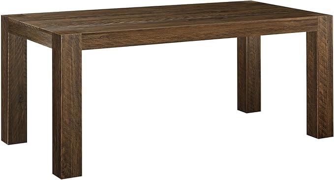 Plank+Beam Camden, Farmhouse Dining Table, 72", Solid Wood Dining Table for 6-8, Rustic Table for Dining Room and Kitchen, Natural Wood Grain, Rustic Barnwood