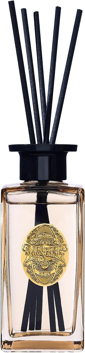 M&SENSE 6.7 oz Large Reed Diffuser Set | Cashmere Cloud Scent Oil Diffuser with Sticks | Hotel Collection Non-Toxic Essential Oil |for Bedroom Bathroom Living Room