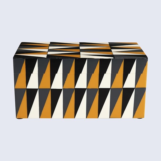 Handicrafts Home Handmade Puzzle Collection Decorative Jewelry Box Organizer – Keepsakes, Trinkets, and Home Decor – Antique Coffee Table Storage, Memory Box, Farmhouse Style Decor Guild, 10x5x5