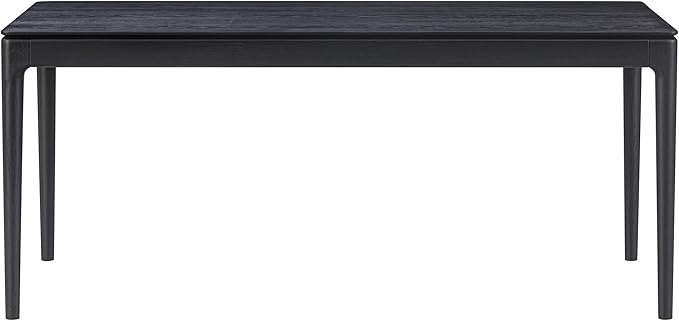 NTC Mingle 71 Inch Modern Design, Rectangular Dinner Table for Dining Room, Living Room Furniture, Effortless Assembly, Burnt Black