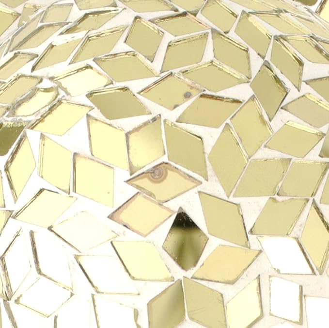 Alpha Living Home 3.5" Glass Mosaic Elegant Antique Gold Metal Sphere Set of 3 - Chic Centerpieces, Farmhouse & Art Deco Home Accents, Vintage Modern Table Decor, Indoor/Outdoor Ornament (Gold)