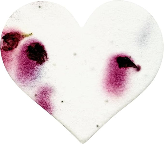 50 pcs Large Seed Paper – Magenta Plantable Wildflower Hearts for Bridal Shower, Wedding Gift, Birthday, Mother's Day & Other Milestone Celebrations