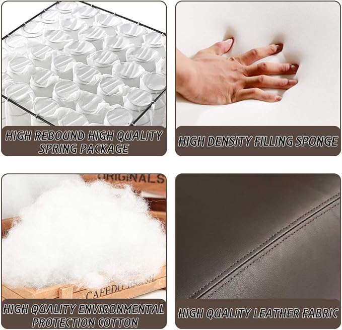 BestMassage | Recliner Chair | with 2 Point Massage Function | Pu Brown | with Lumbar Support, Adjustable Push Back, Footrest & Padded Seat | Easy Assembly | for Living Room, Home Theatre