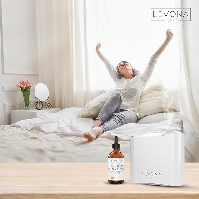 Levona Scent Essential Oils - Scents for Home, Hotel & Office Use - Perfect for Home Diffuser & Humidifiers - Aroma Fragrance Oil, Ideal for Massage, Relaxation, and Spa - Sapphire Moonlight, 120ml