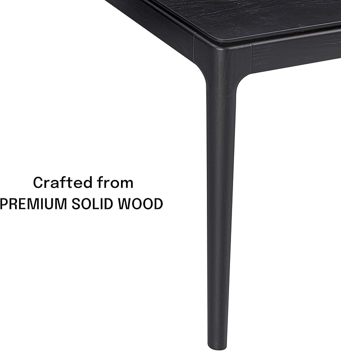 NTC Mingle 55 Inch Modern Design, Rectangular Dinner Table for Dining Room, Living Room Furniture, Effortless Assembly, Burnt Black