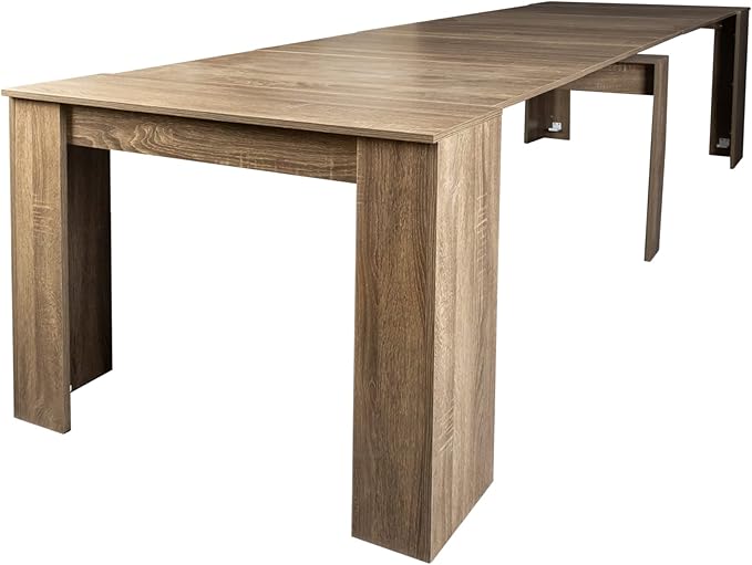 Extendable Console Dining Table for 6-10, 20"-99" Modern Extendable Dining Room Table with Storage for Small Spaces, Easy Assembly