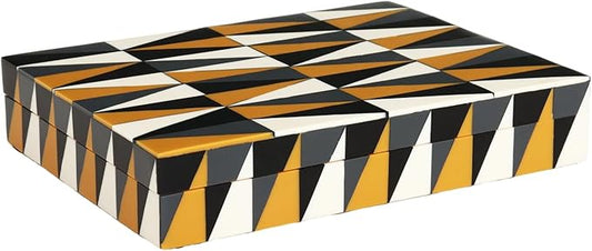 Handicrafts Home Handmade Puzzle Collection Decorative Jewelry Box Organizer – Keepsakes, Trinkets, and Home Decor – Antique Coffee Table Storage, Memory Box, Farmhouse Style Decor Guild, 8x6x1.5