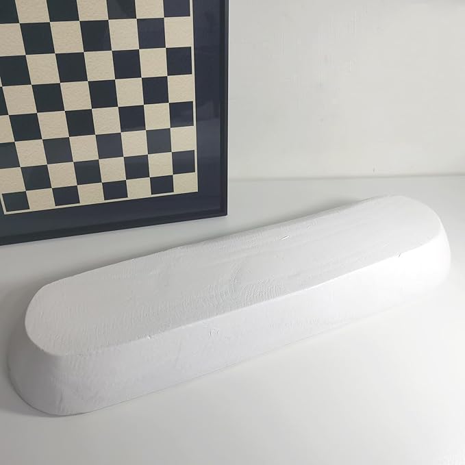 Wooden Dough Bowl Decor, Vintage Wooden Bowl Hand Carved Home Decor for Dining Table Center, Living Room, Kitchen Decor. (20inch white)