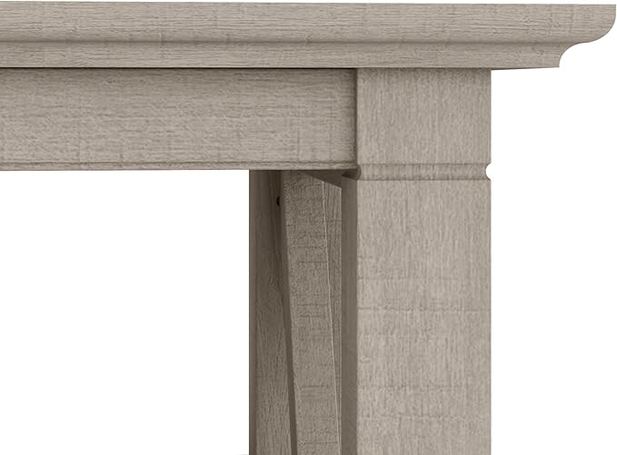 Bush Furniture Key West Tall TV Stand for 65 Inch TV in Washed Gray, Farmhouse Entertainment Center with Storage