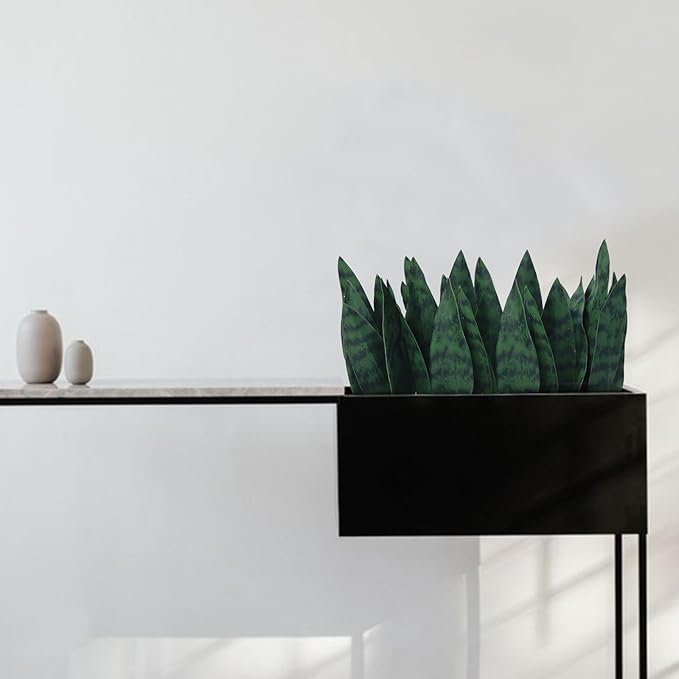 summer flower 9inch 10pcs Fake Snake Plants Leaves Set Artificial Small Sansevieria Leaves Faux Snake Plant Stems for Home Office Indoor Room Decor Desk DIY Outdoor Front Porch DIY Decorations