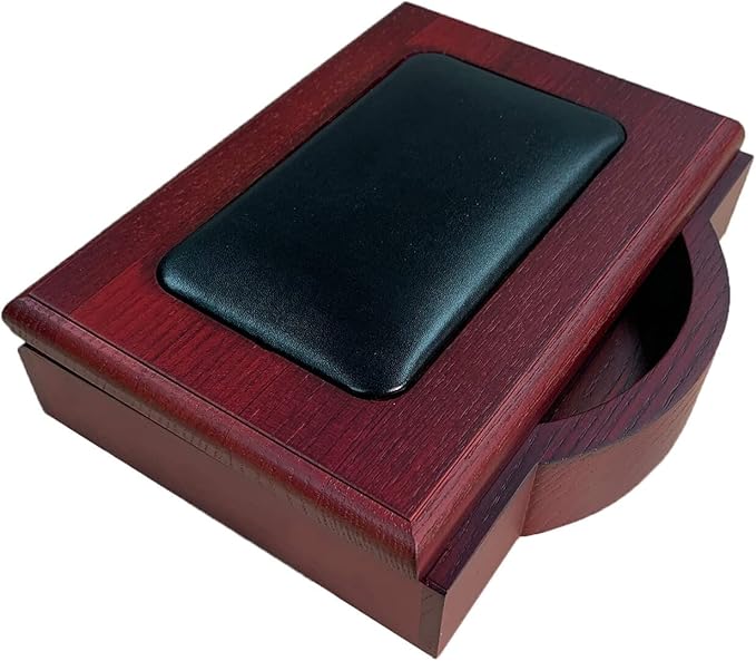 Dacasso Rosewood and Leather Desk Set, 8-Piece