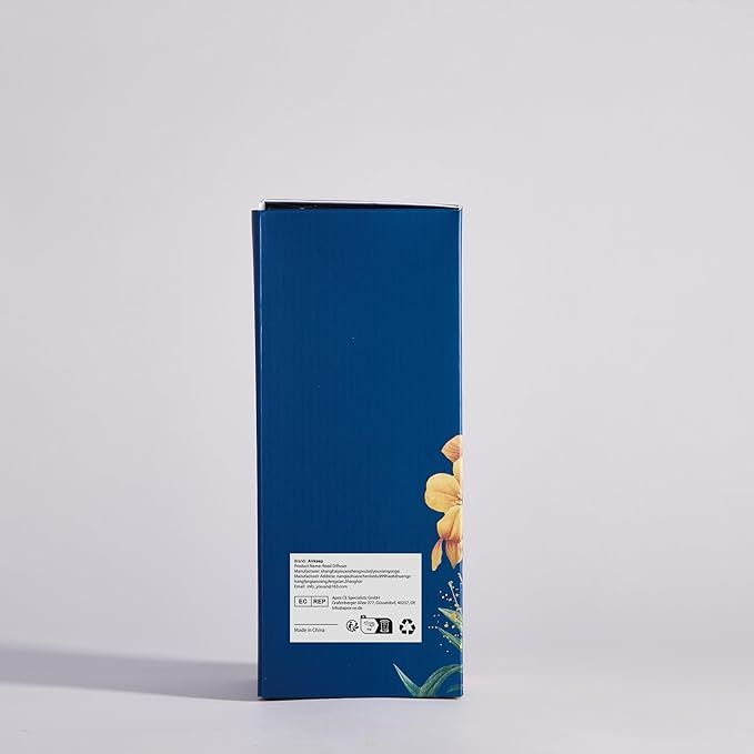 Airkeep Flower Reed Diffusers Set, 5.07 oz Blackcurrant Vetiver Scented Oil Diffuser with 8 Reed Sticks, Home Fragrance Diffuser Gift Set for Bathroom & Office Decor 150ml