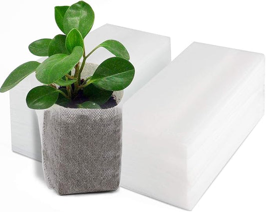 100pcs Plant Nursery Bags, 5.9x6.3 inches Non-Woven Fabric Flower Tree Seed Starters, Garden Plants Seedling Grow Pouch Pots for Seed Starting Growing