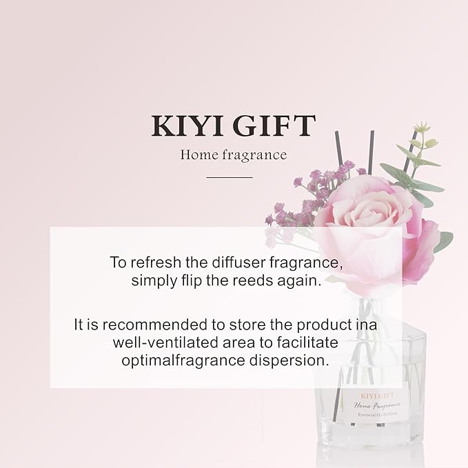 Reed Diffuser Set -8.4 fl oz Scent Diffuser with 6 Reed Sticks, Home Fragrance,Reed Diffuser for Bathroom Shelf Decor (Gardenia White Tea)