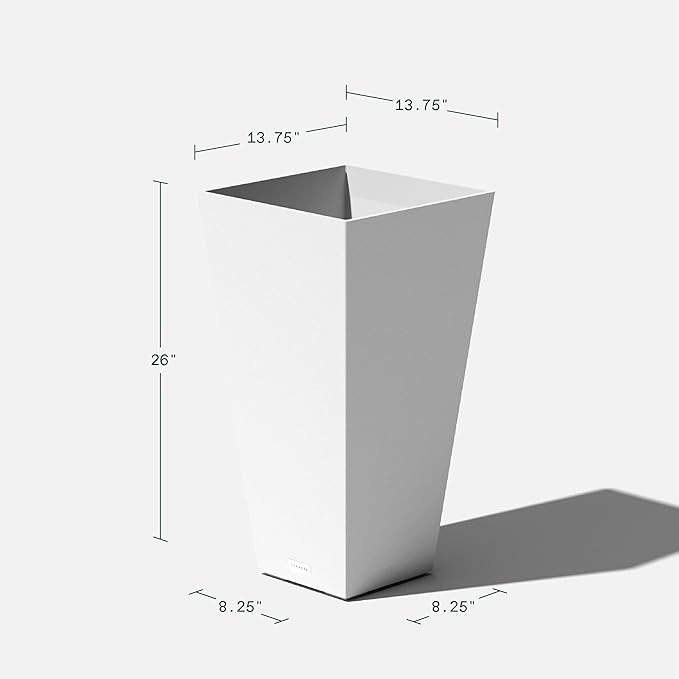 Veradek V-Resin Indoor/Outdoor Taper Planter, 2-Pack (26 inch, White)