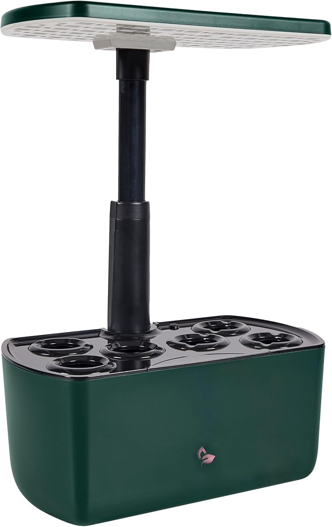 AeroGarden Harvest Lite, Indoor Garden Hydroponic System with LED Grow Light, Holds up to 6 AeroGarden Pods, Green