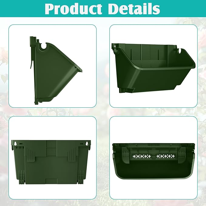 Vertical Wall Planter, 4 Packs Self Watering Wall Planters for Indoor with 3 Pcs Garden Tool Set Vertical Planter Tower for Strawberries Flowers Herbs, 12.9''x5.5'' x26.7''