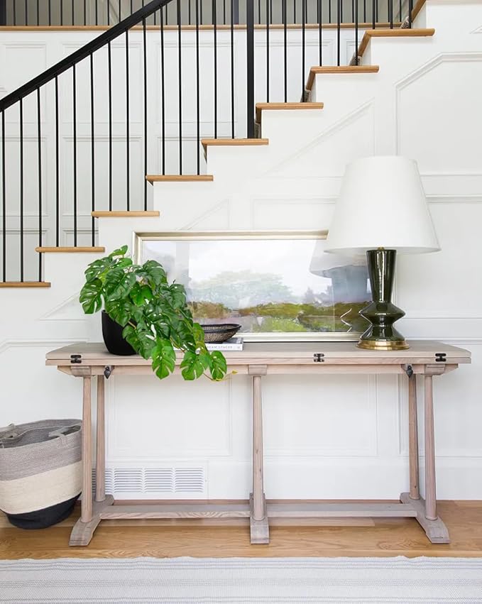 DILATATA Fake Plants Indoor 8 Inch Artificial Monstera Plant in Black Plastic Pot - Faux Potted Tropical Palm Plant for Home Aesthetic Decor Living Room Shelf Office