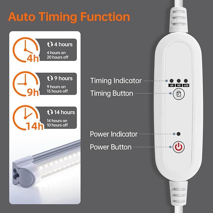 Bstrip Indoor Greenhouse with Grow Light, Mini Green house with 4 Pack T8 Full Spectrum Plant Lights with Timer, Plant Shelf with Tent for Indoor Plant, Seed Starting, Seed Tray, 29.5"x13.8"x59"