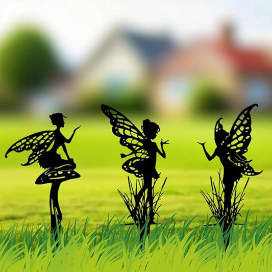 Garden Decoration 3-Piece Set, Garden Stakes, Suitable for courtyards, Flower pots, lawns, Flower Bed Decorations, and Gifts