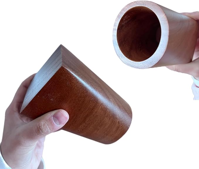 Wood Pen Holder For Desk, Pencil Cup Whole Piece Black Walnut Wooden Organizer Caddy Stand