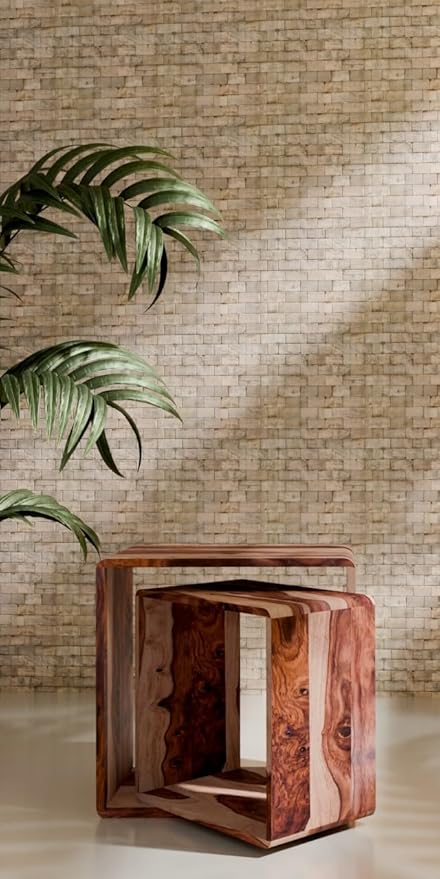 Relso Cascade Nesting Tables for Living Room with Premium Sheesham Wood Construction | Nesting End Tables with Smooth Curved Edges for Safety and Sophistication | Solid Wood Nesting Tables Set of 2