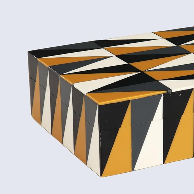 Handicrafts Home Handmade Puzzle Collection Decorative Jewelry Box Organizer – Keepsakes, Trinkets, and Home Decor – Antique Coffee Table Storage, Memory Box, Farmhouse Style Decor Guild, 8x5x2