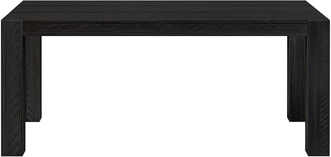 Plank+Beam Camden, Farmhouse Dining Table, 72", Solid Wood Dining Table for 6-8, Rustic Table for Dining Room and Kitchen, Natural Wood Grain, Rustic Char