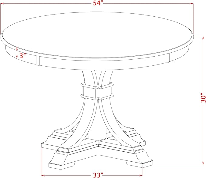 F57-11-TP - Modern Kitchen Table with Acacia Wood Round Tabletop, Sand Blasted Black Finish