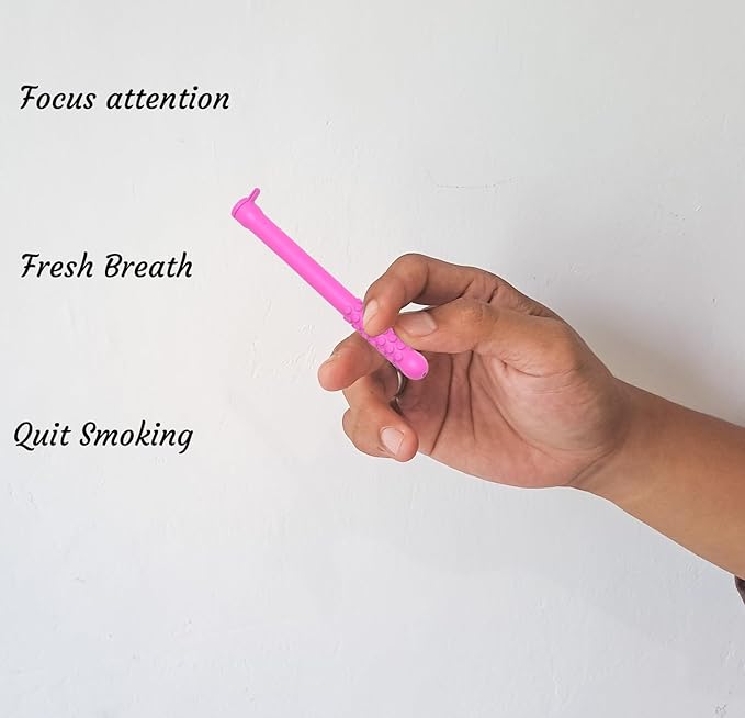 3-Pack Chewable Essential Oil Breath Sticks -Focus attention, Aromatherapy, Fresh Breath, Stop Smoking Chew Stick, Travel Chewable Breather Quit Smoking