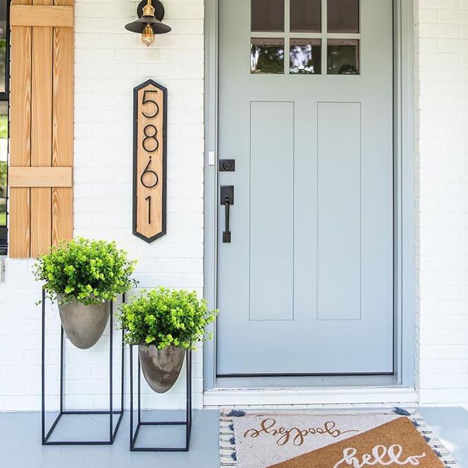 RECUTMS Artificial Outdoor Flowers Artificial Greenery Artificial Plant Bundles Spring Greenery Outdoor Plants Artificial UV Resistant for Porch Artificial Eucalyptus Stems,10 Pcs(Green)