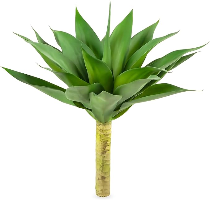 Velener Artificial Agave Plant,18 Inch, Faux Aesthetic Plants for Home Decor, Realistic UV Resistant Fake Agave Plants Without Pot, Set of 1