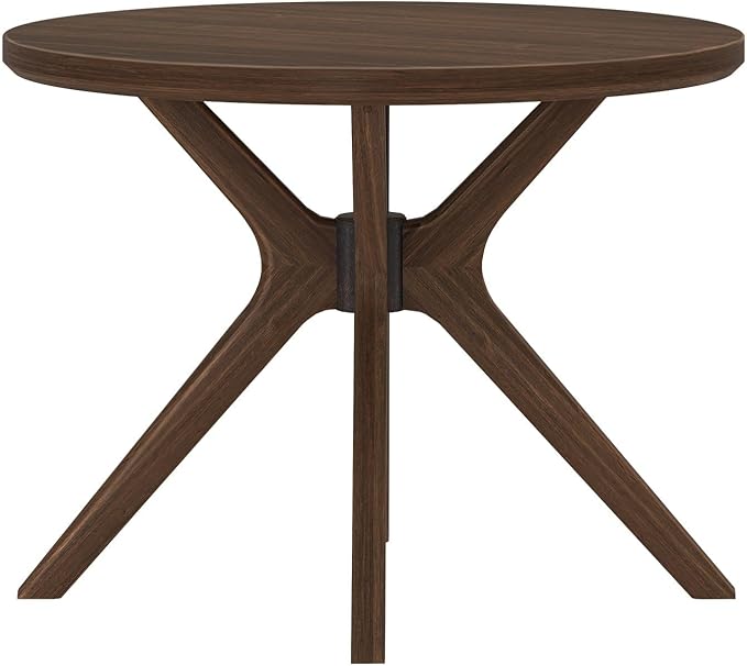 Plank+Beam Verso Round Dining Table, 38 Inch Solid Walnut Kitchen & Dining Room Table