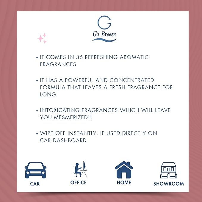 G's Breeze Floral Dream Diffuser Oil Refill - Luxurious Rose, Lily & Jasmine Blend for Long Lasting Floral Freshness – Ideal Scent for Home & Office – Create an Uplifting Atmosphere - 60 ML