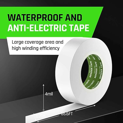10-Pack White Electrical Tape Waterproof, 3/4 in x 66ft, Industrial Grade UL/CSA Listed High Temp Electrical Tape Electric Super Vinyl