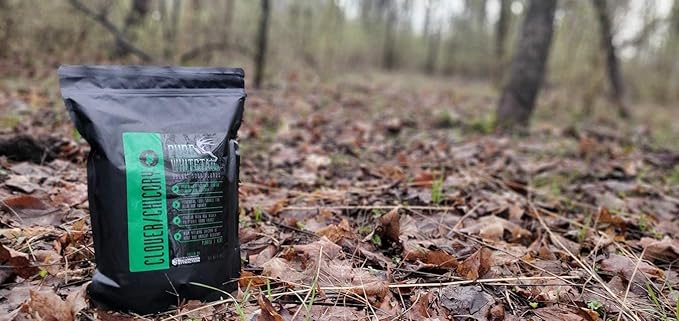 Clover/Chicory | Select Seed Blends | All Season Whitetail Deer & Turkey Perennial Food Plot Seed | Drought Resistant | Easiest Turkey & Deer Feeders | Plants 1 Acre | 5 lb Bag