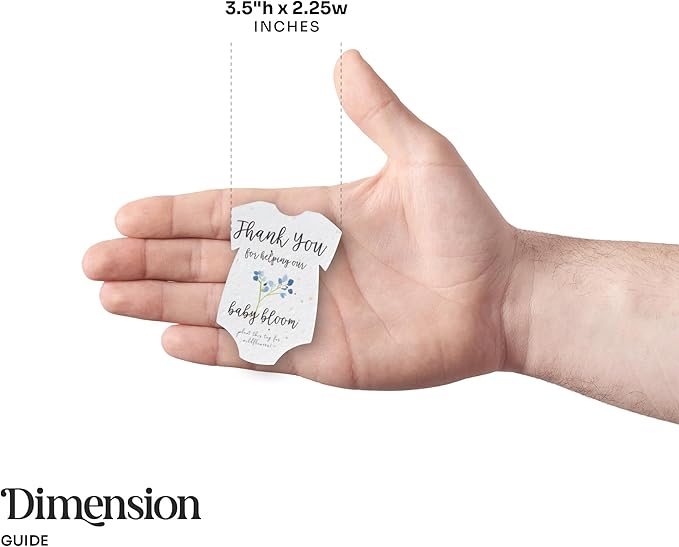 Plantable Onesie Seed Paper – 5 Green Baby Shower Favors for Guests with Wildflower Seeds, Baby Shower Gifts for Guest