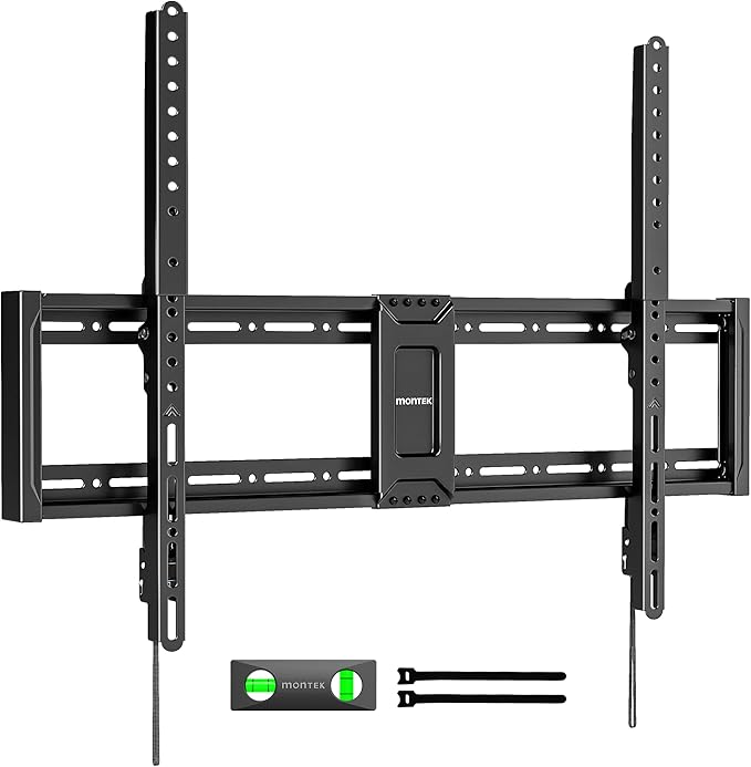 monTEK Heavy Duty Fixed TV Wall Mount for 43–100 Inch TVs up to 200 lbs, 1.2" Ultra Slim Low Profile Wall Mount Bracket, Max VESA 800x600mm, Fits 16"/18"/24" Wood Studs, Secure Space-Saving Design