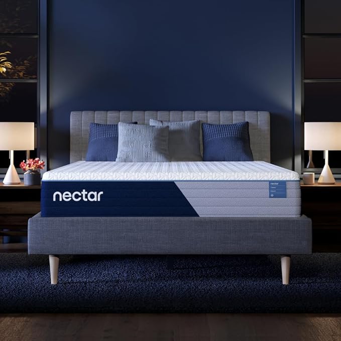 Nectar Classic Hybrid 12” Twin Mattress - Medium Firm - Memory Foam & Innerspring Coils - Cooling Top Layer - Pressure-Relief - Mattress in a Box - 365-Night Trial & Forever Warranty