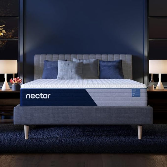 Nectar Classic Hybrid 12” Twin Mattress - Medium Firm - Memory Foam & Innerspring Coils - Cooling Top Layer - Pressure-Relief - Mattress in a Box - 365-Night Trial & Forever Warranty