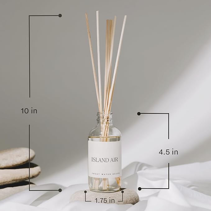 Sweet Water Decor Reed Diffusers for Home - Reed Diffuser for Bathroom with Pink Peppercorn Scent - Reed Oil Diffuser Non Toxic & Cruelty Free Jasmine Bergamot & Rose Scented - Flower Shop 3.5oz
