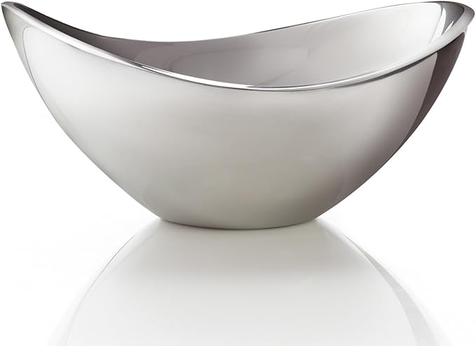 Nambé Butterfly Bowl - 7 Inch Small Decorative Serving Bowl, Perfect for Individual Use - Elongated Wing-Inspired Curves for Cold or Warm Dishes, Elegant Metal Dining Accent & Modern Table Décor