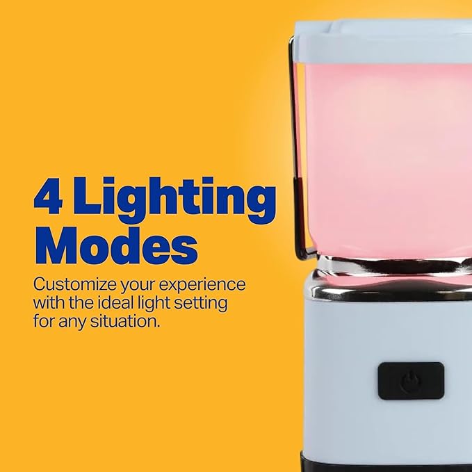 LUXPRO LP189 Mini Lantern - USB-C Rechargeable Camping Light - with 4 Color Modes - Dimmable LED Portable Lantern for Hiking & Emergency - Handy Compact Design (Blue, 1-Pack)