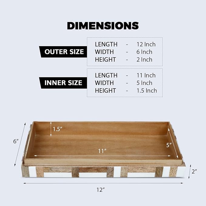 Handicrafts Home Decorative Storage Box, Keepsake Holder & Gift Box or Decorative Accent, Home decor, Jewelry Organizer, Made with Wood & Resin Inlay, Handmade Marquet Chase Collection-12X6X2 in