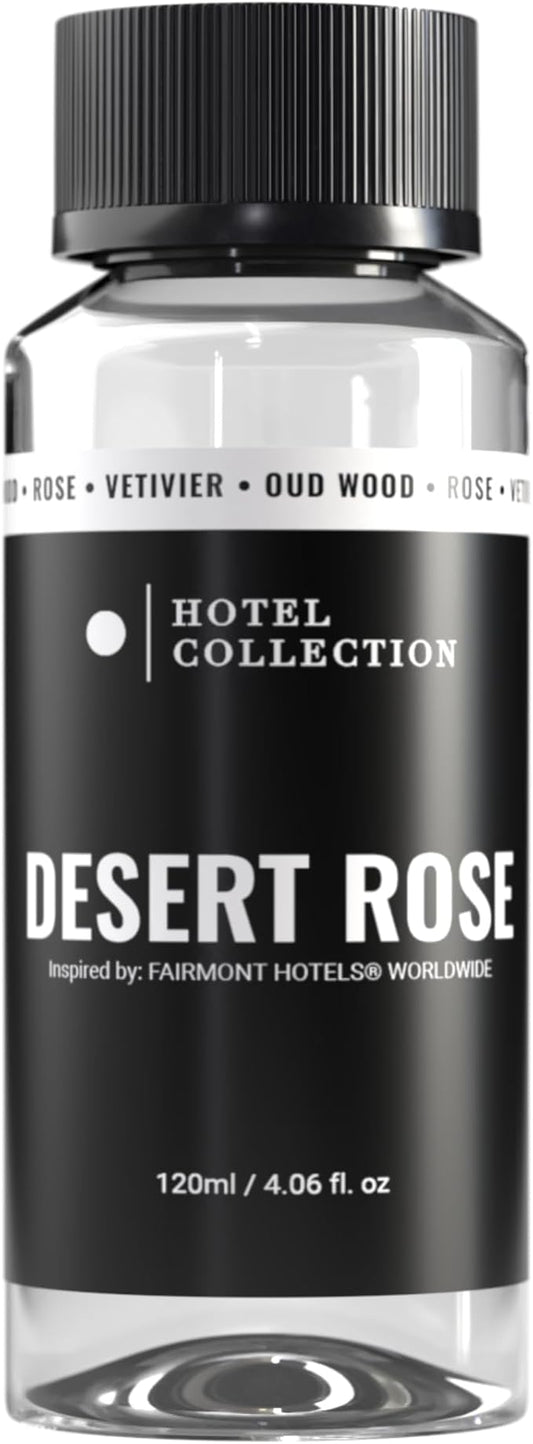 Hotel Collection Diffuser Oil - Desert Rose - Aromatherapy Essential Fragrance Oil - Floral Rose, Sweet Praline, Wood & Vetiver - 120mL 4.1 Fl oz