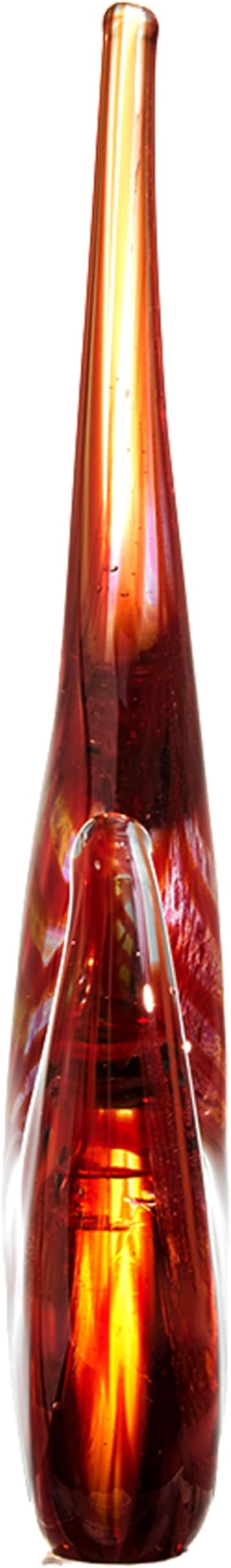 Luxury Lane Hand Blown Abstract Sun Conure Sommerso Art Glass Sculpture for Home Decor 12 inch Tall Centerpiece Table Decoration